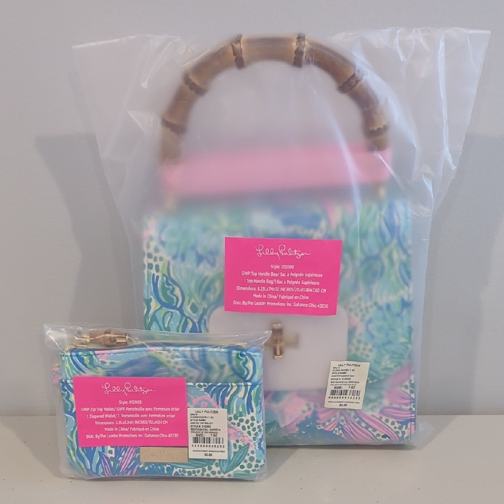 BUNDLE Lilly Pulitzer GWP Bag & Wallet (Lot of 2 Items)